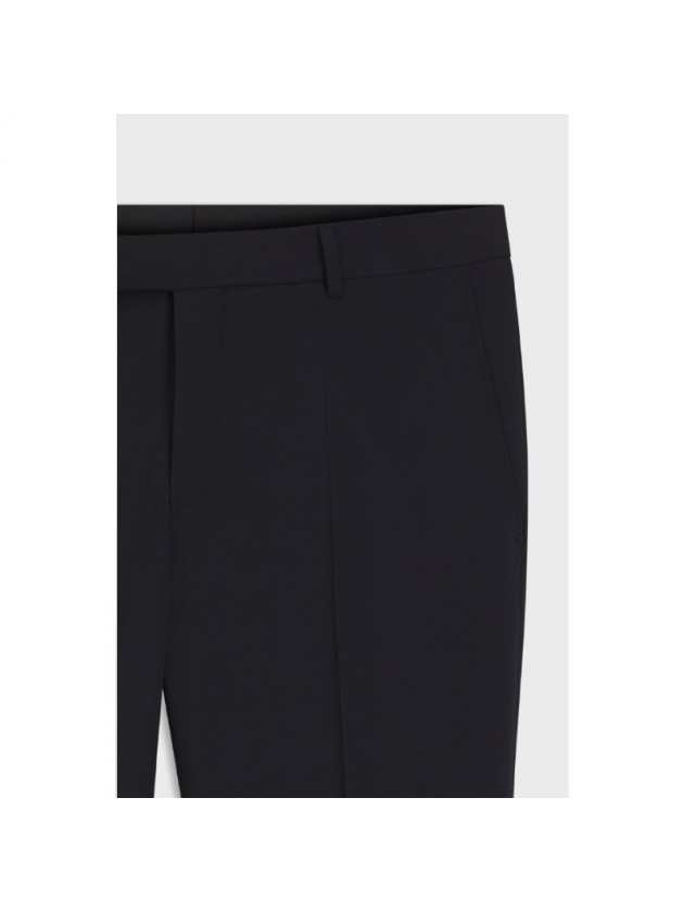 BOSS SLIM FIT WOOL BLEND PANTS BLUE
