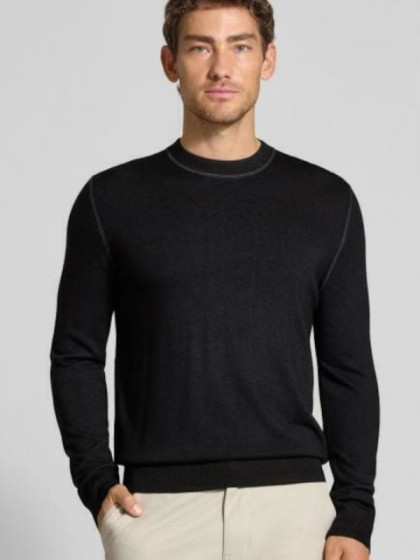 BOSS KNITTED NECKLINE BLACK