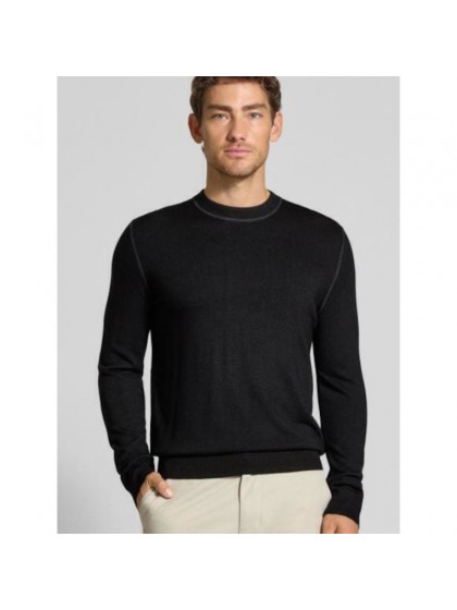 BOSS KNITTED NECKLINE BLACK