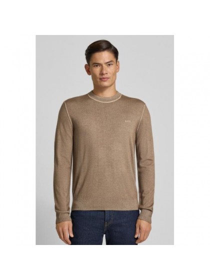 BOSS KNITTED NECKLINE BEIGE