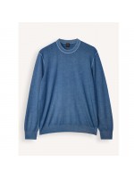 BOSS KNITTED NECKLINE BLUE