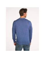 BOSS KNITTED NECKLINE BLUE