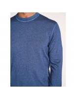 BOSS KNITTED NECKLINE BLUE