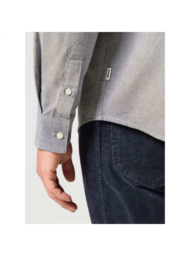 WRANGLER OXFORD ΠΟΥΚΑΜΙΣΟ ΓΚΡΙ