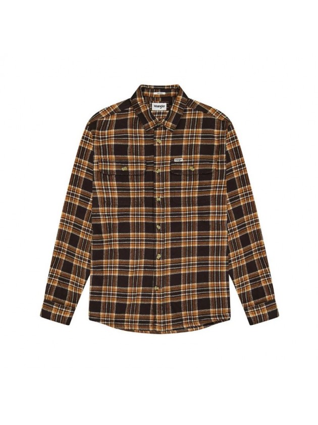 WRANGLER ΠΟΥΚΑΜΙΣΟ ΚΑΡΩ ΦΑΝΕΛΑ ΚΑΦΕ