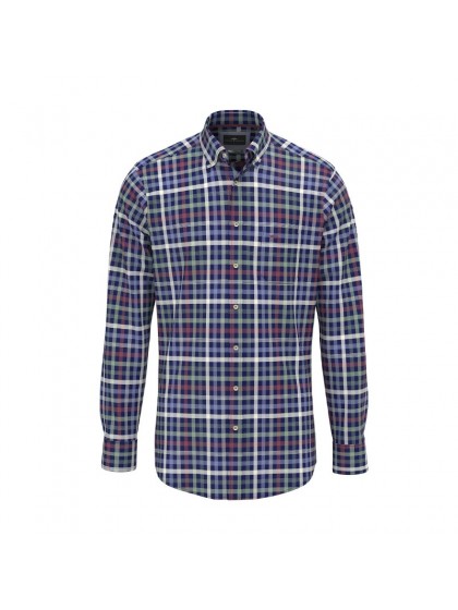 FYNCH-HATTON CHECKERED SHIRT GREE