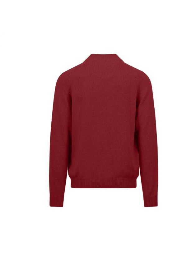 FYNCH HATTON KNIT JACKET BORDEAUX