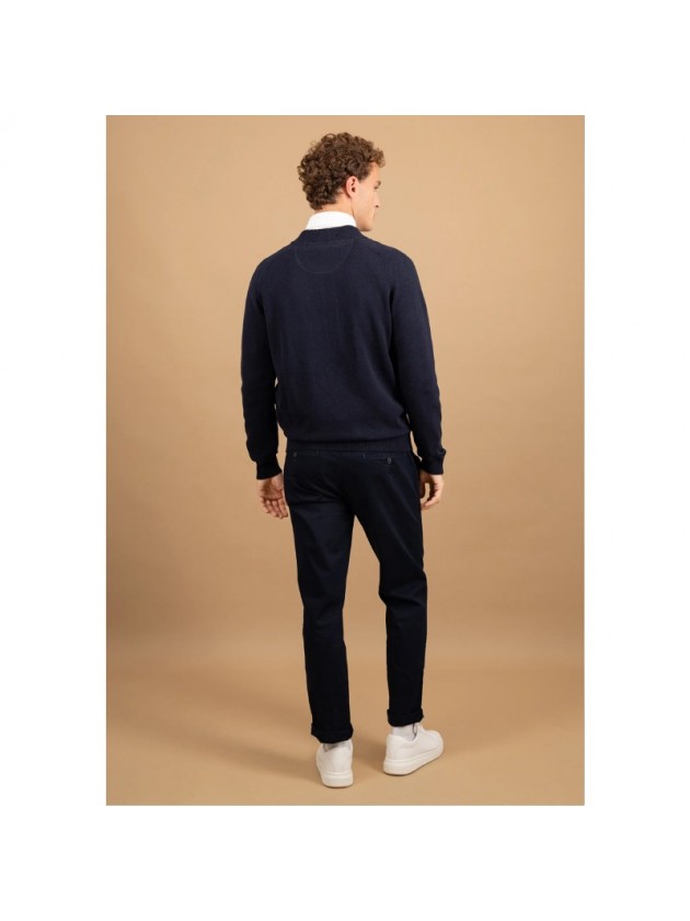FYNCH HATTON KNIT JACKET NAVY