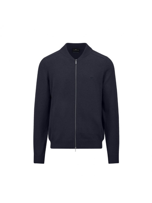 FYNCH HATTON KNIT JACKET NAVY