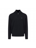 FYNCH HATTON KNIT ZIP BLACK