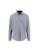 FYNCH-HATTON CHECKERED SHIRT BLUE
