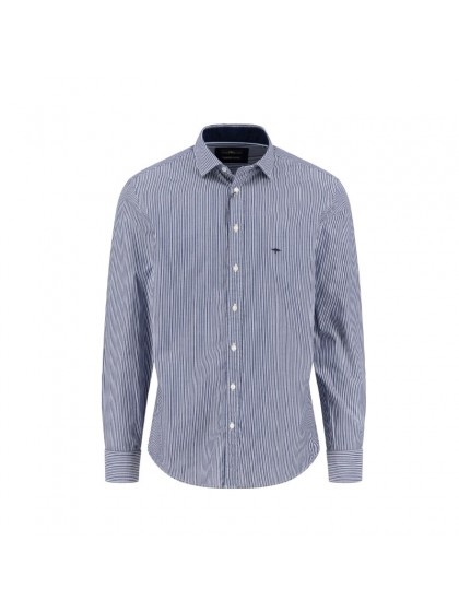 FYNCH-HATTON BLUE STRIPED SHIRT