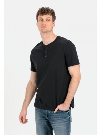CAMEL ACTIVE T-SHIRT HENLEY ASPHALT