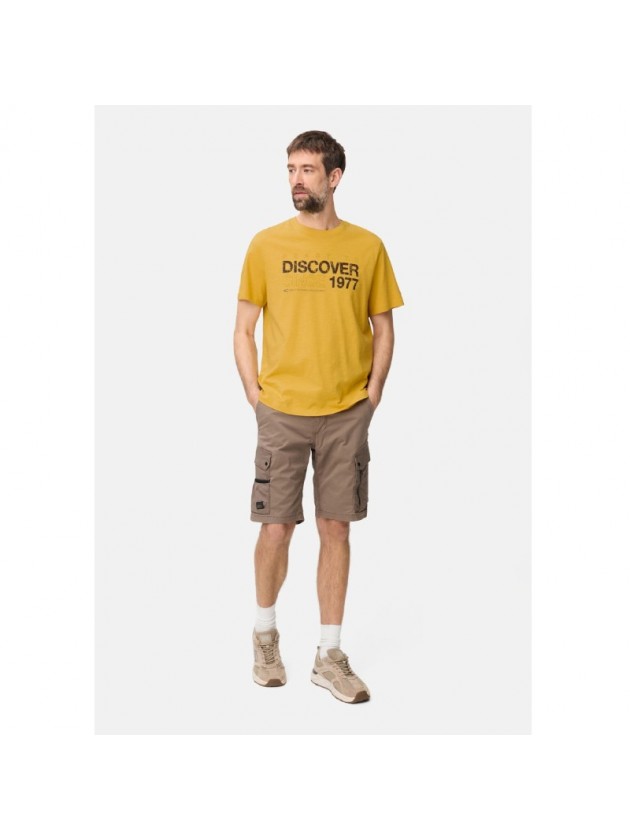 CAMEL ACTIVE T-SHIRT PRINTED SUN YELLOW