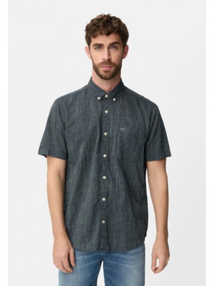 CAMEL ACTIVE STRIPES SHIRT DARK NAVY