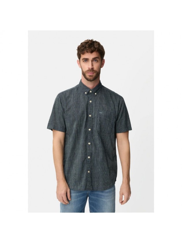 CAMEL ACTIVE STRIPES SHIRT DARK NAVY