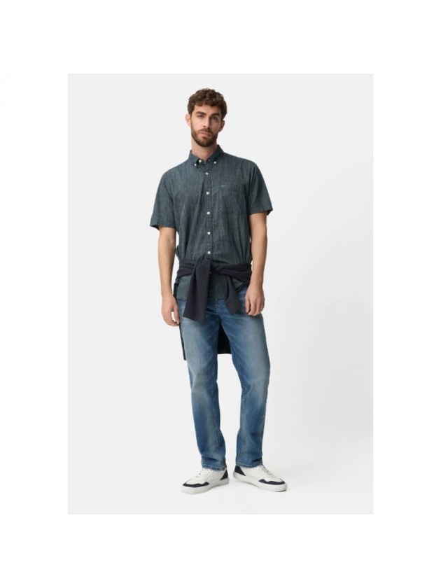 CAMEL ACTIVE STRIPES SHIRT DARK NAVY