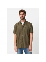 CAMEL ACTIVE STRIPES SHIRT DEEP OLIVE