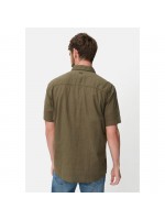CAMEL ACTIVE STRIPES SHIRT DEEP OLIVE