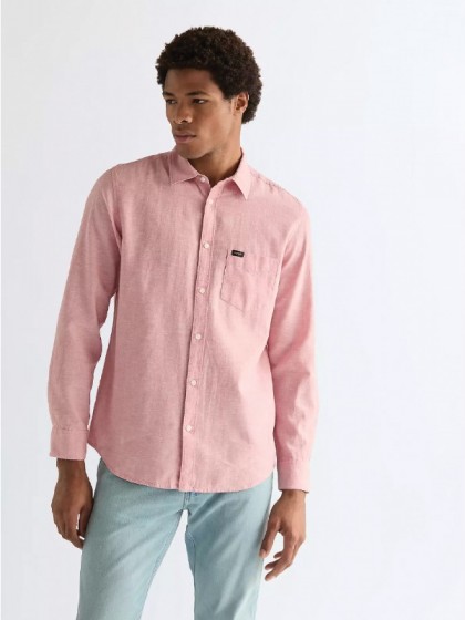 WRANGLER ΠΟΥΚΑΜΙΣΟ ΜΟΝΟΧΡΩΜΟ DUSTY ROSE