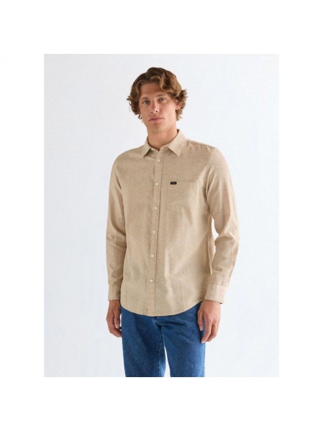 REGULAR ONE POCKET SHIRT BEIGE