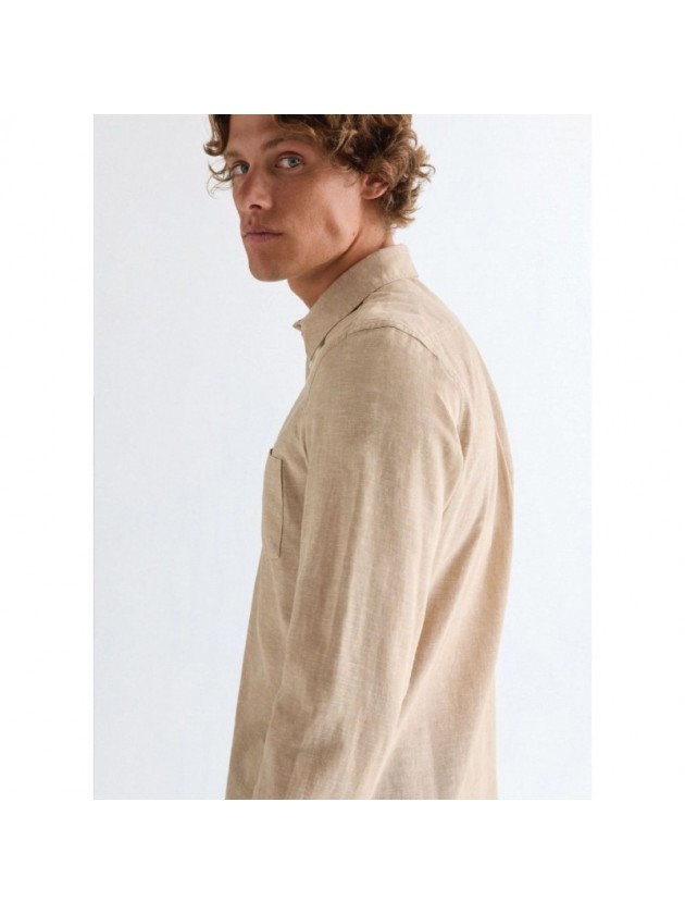 REGULAR ONE POCKET SHIRT BEIGE