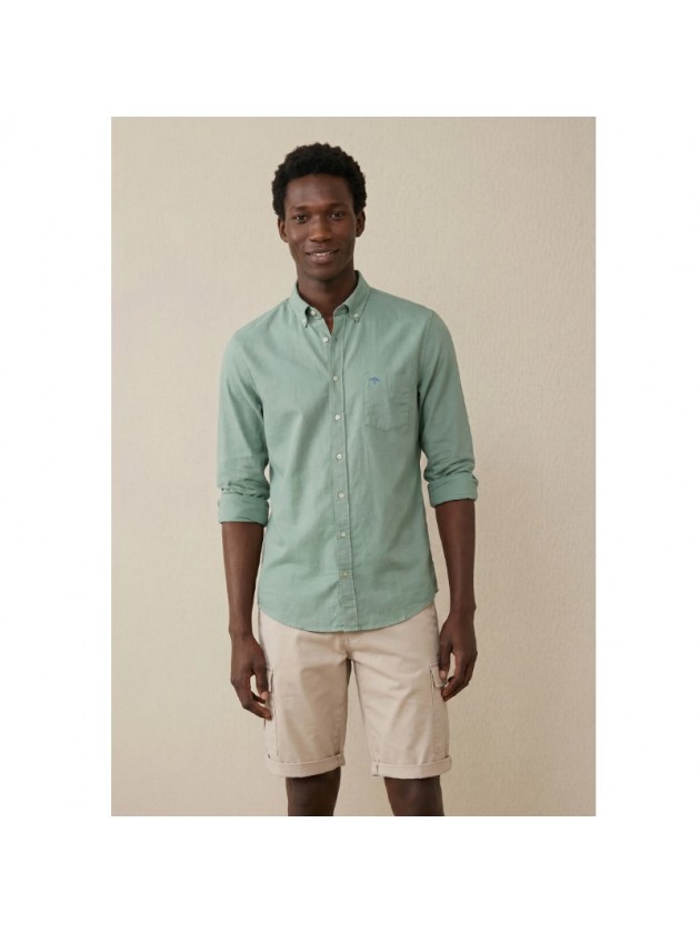 FYNCH-HATTON OXFORD SHIRT AVOCADO