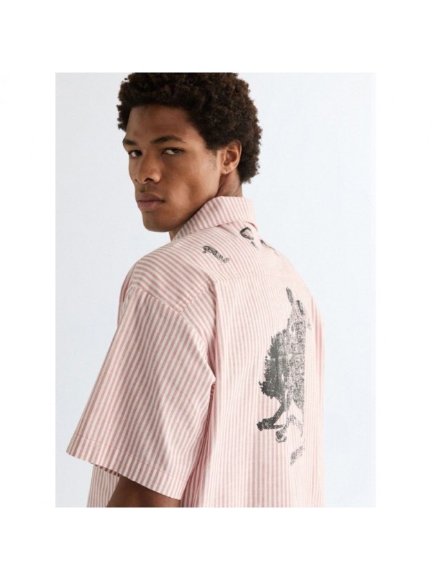 WRANGLER PINK PRINTED STRIPED SHIRT