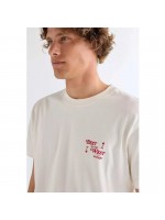 WRANGLER T-SHIRT ΜΕ ΣΤΑΜΠΑ ΕΚΡΟΥ