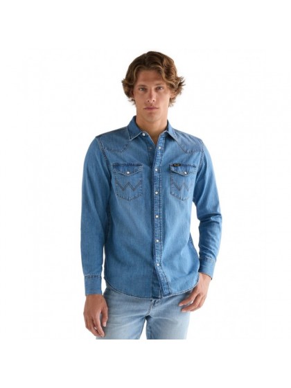 WRANGLER ΠΟΥΚΑΜΙΣΟ ΤΖIΝ ΜΠΛΕ