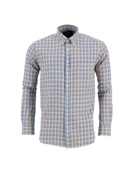 FYNCH HATTON PLAID SHIRT BROWN
