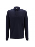 BOSS  ΜΠΛΟΥΖΑ ΠΟΛΟ ΜΟΝΟΧΡΩΜΗ ΜΠΛΕ