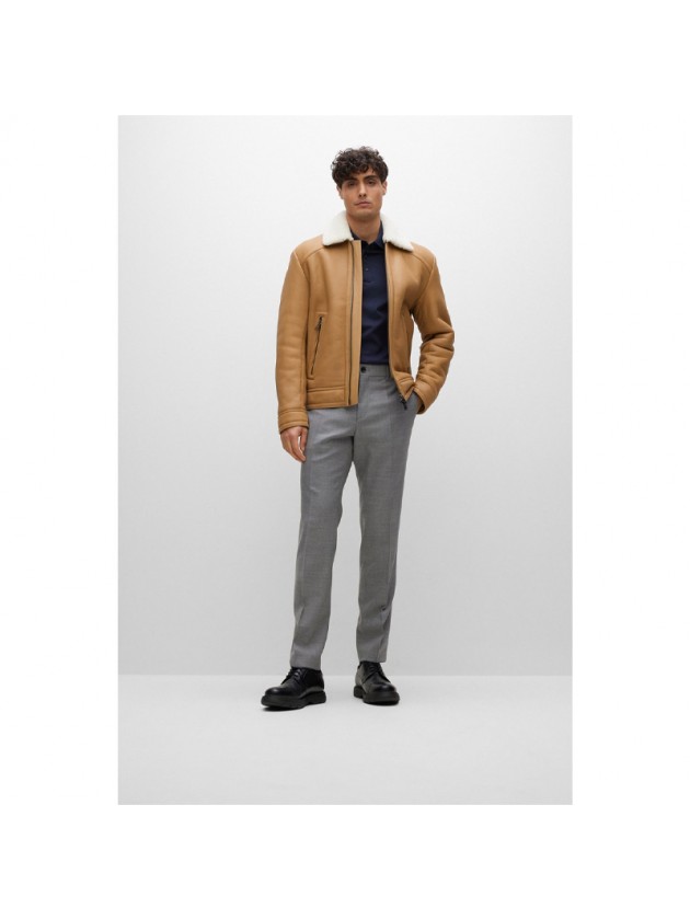 BOSS  ΜΠΛΟΥΖΑ ΠΟΛΟ ΜΟΝΟΧΡΩΜΗ ΜΠΛΕ