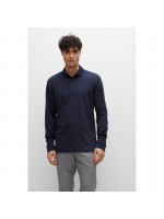 BOSS  ΜΠΛΟΥΖΑ ΠΟΛΟ ΜΟΝΟΧΡΩΜΗ ΜΠΛΕ