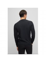 BOSS ΠΛΕΚΤΟ ΜΑΛΛΙΝΟ ΜΕ ΛΑΙΜΟΚΟΨΗ ΜΑΥΡΟ