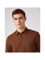 WRANGLER PLAID SHIRT MAROON