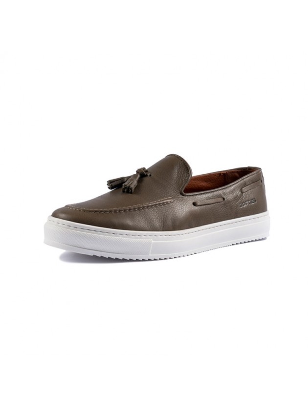 SOFTIES LEATHER SHOE LOAFER OLIVE GREEN