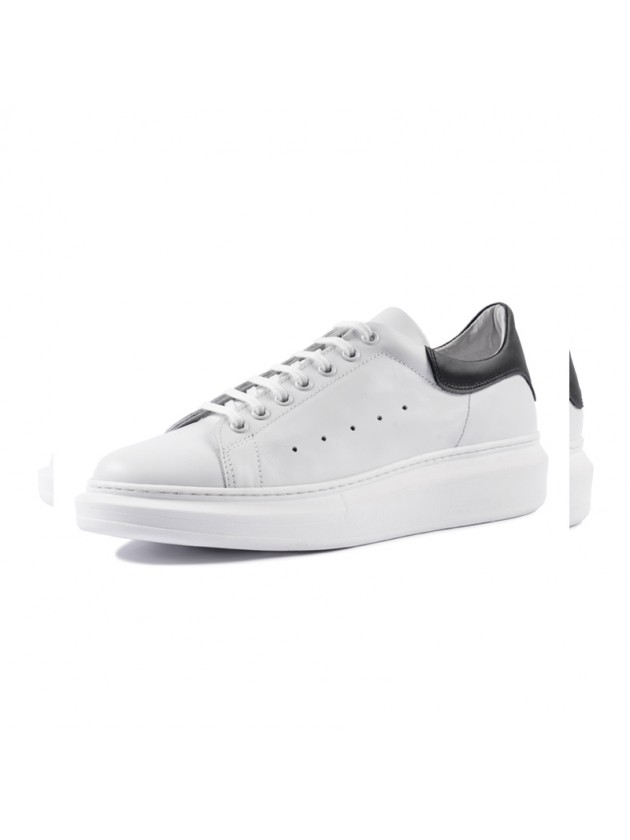 SOFTIES ΔΕΡΜΑΤΙΝΟ ΠΑΠΟΥΤΣΙ SNEAKER ΛΕΥΚΟ