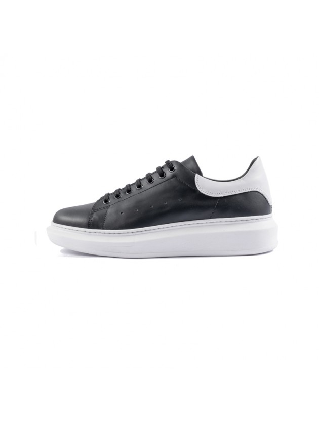 SOFTIES ΔΕΡΜΑΤΙΝΟ ΠΑΠΟΥΤΣΙ SNEAKER ΜΑΥΡΟ