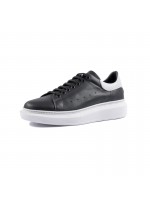 SOFTIES ΔΕΡΜΑΤΙΝΟ ΠΑΠΟΥΤΣΙ SNEAKER ΜΑΥΡΟ