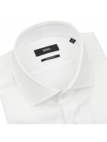 BOSS ΠΟΥΚΑΜΙΣΟ ΔΙΠΛΗ ΜΑΝΣΕΤΑ ΜΟΝΟΧΡΩΜΟ ΛΕΥΚΟ