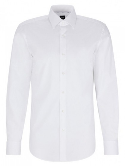 BOSS ΠΟΥΚΑΜΙΣΟ ΛΕΥΚΟ SLIM FIT