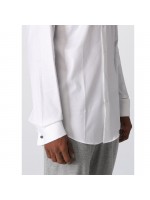 BOSS ΠΟΥΚΑΜΙΣΟ ΔΙΠΛΗ ΜΑΝΣΕΤΑ ΜΟΝΟΧΡΩΜΟ ΛΕΥΚΟ