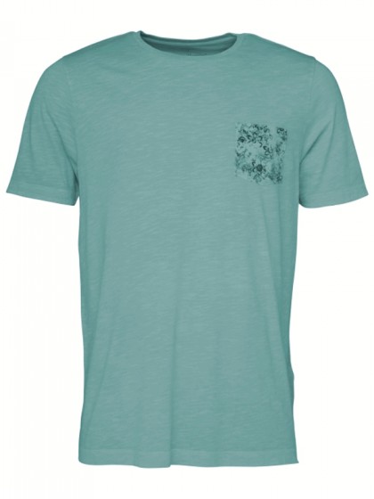 FYNCH HATTON T-SHIRT WITH POCKET OPEN GREEN