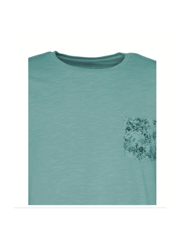 FYNCH HATTON T-SHIRT WITH POCKET OPEN GREEN