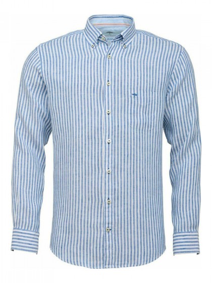 FYNCH HATTON SHIRT WITH STRIPES BLUE