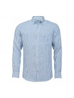 FYNCH HATTON SHIRT WITH STRIPES BLUE