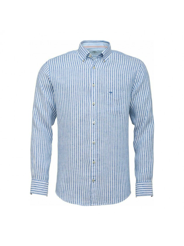 FYNCH HATTON SHIRT WITH STRIPES BLUE