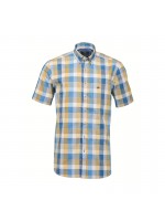 FYNCH HATTON PLAID SHIRT BLUE-YELLOW