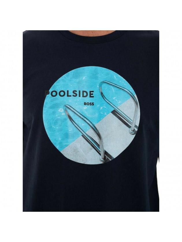 BOSS ΜΠΛΟΥΖΑ ΜΠΛΕ ΜΕ ΣΤΑΜΠΑ